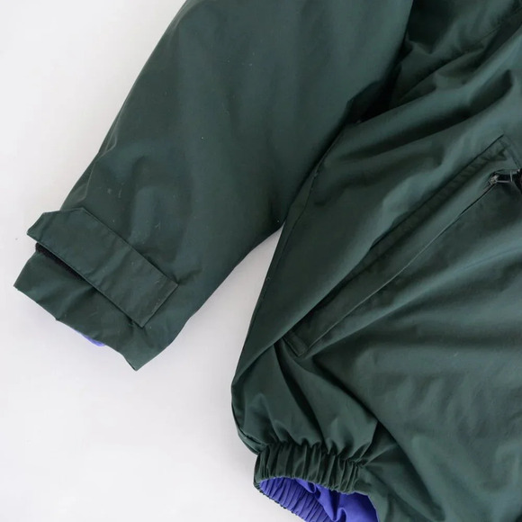 VTG 90S Nautica Elevation 8000 Reversible Blue Green Puffer Zip Up Winter Jacket - Picture 9 of 16